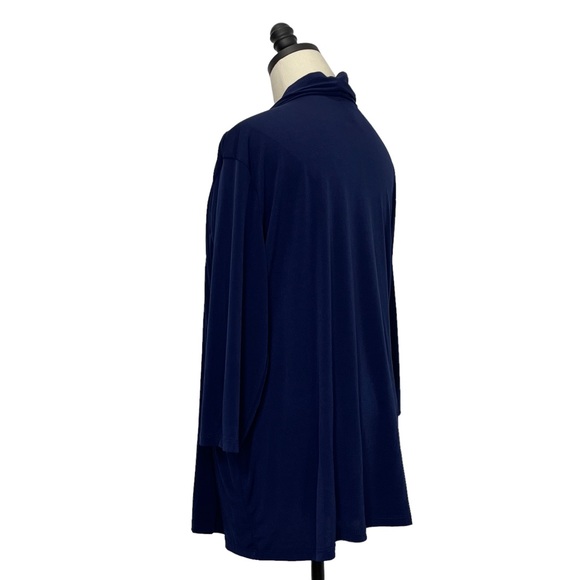 Harve Bernard 2-Piece Look Tank and Cardigan Pullover Top Blue Size 1X - Picture 5 of 8